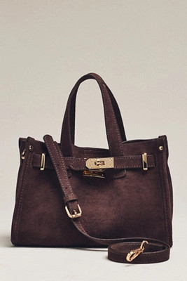 By Anthropologie Faux Suede Belted Mini Satchel | Anthropologie (US)