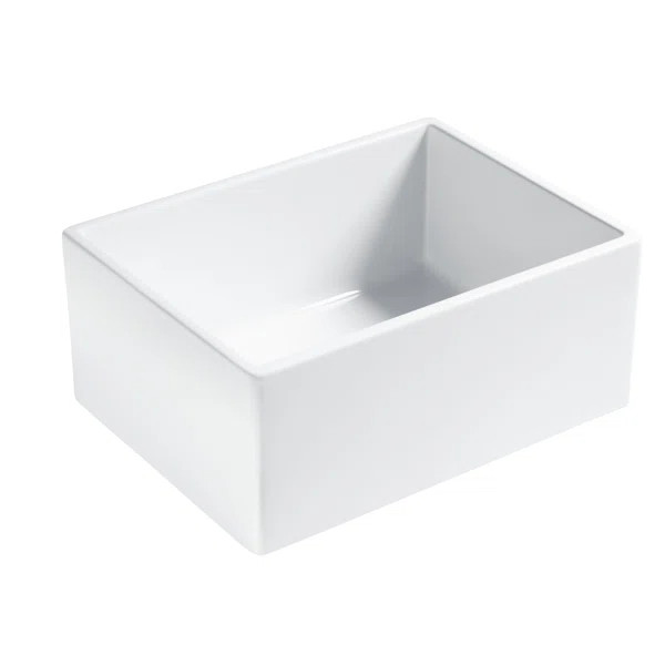 SK494-24FC-IQ Wilcox Il Fireclay 24" L x 18" W Farmhouse Kitchen Sink | Wayfair North America