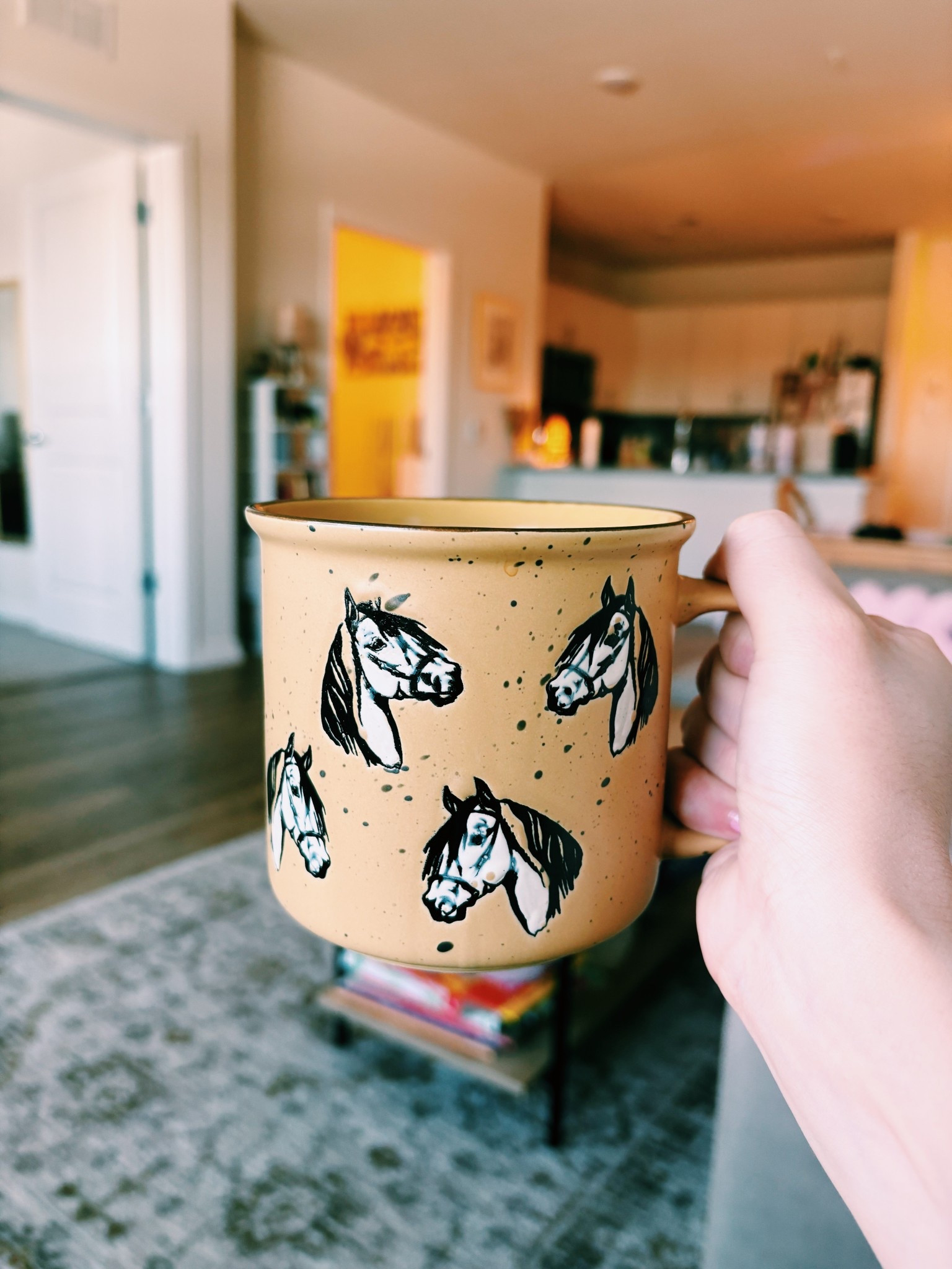horse girls wya 🐴 
how fun is this yellow mug with cute little horses on it! totally fits the cowboy/western trend! trying to bring more color into my life, so this is perfect :) 

#LTKmorningroutine #LTKfoodie #LTKHome