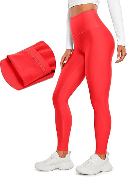CRZ YOGA Thermal Fleece Lined Leggings Women 28'' - Winter Warm Workout Hiking Pants High Waisted... | Amazon (US)