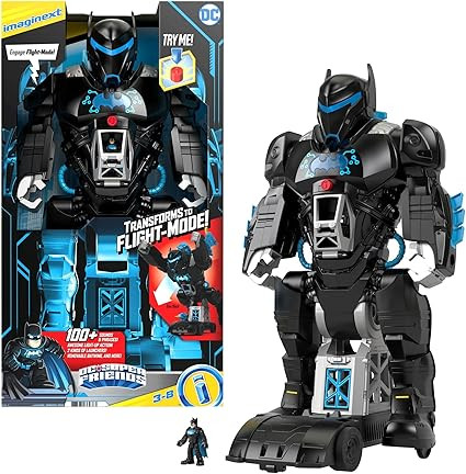 Fisher-Price Imaginext DC Super Friends Bat-Tech Batbot, Transforming 2-in-1 Batman Robot and Pla... | Amazon (US)