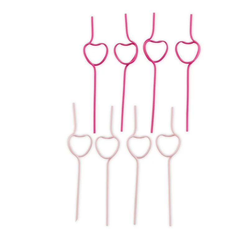 Way To Celebrate Valentine's Day Color-Changing Straws, 8 Count | Walmart (US)