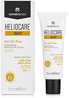 Heliocare 360 Oil-Free Gel SPF 50 50ml / Gel Sunscreen For Face/Daily UVA UVB Visible light Infra... | Amazon (UK)