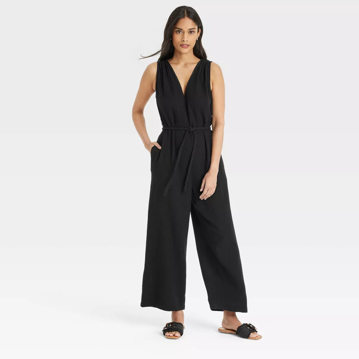 Women's Gauzy Tie-Waist Jumpsuit - Universal Thread™ | Target
