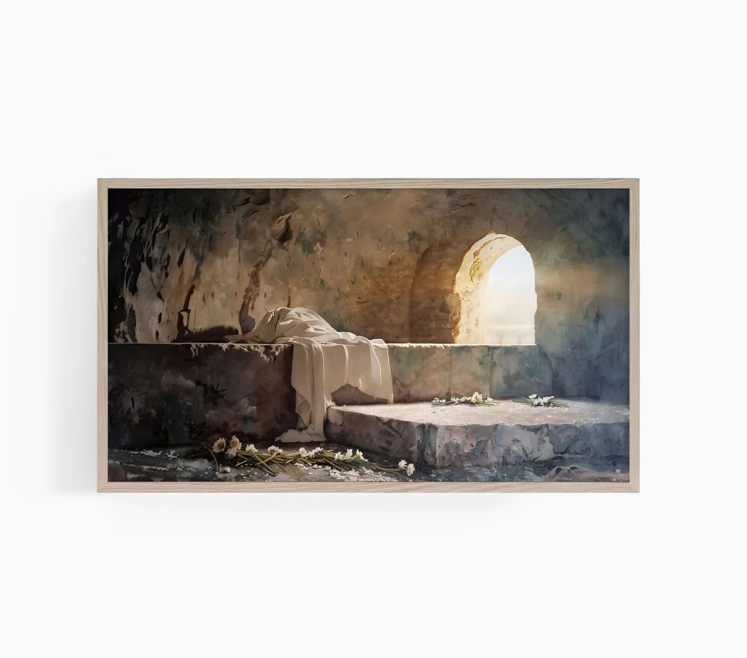 Easter Frame Tv Art He is Risen, Samsung Frame TV Art, Easter Art for TV, Religious Frame Tv Art,... | Etsy (US)