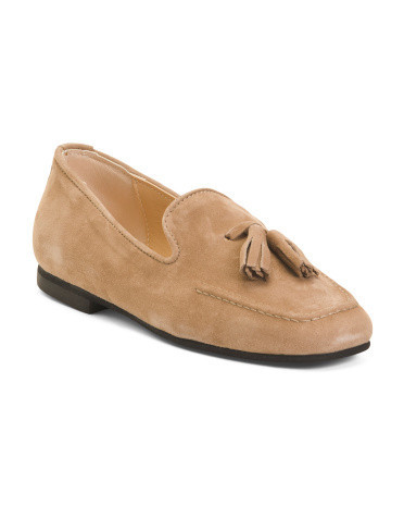Suede Loafers With Tassels For Women, Leather/Suede | TJ Maxx
