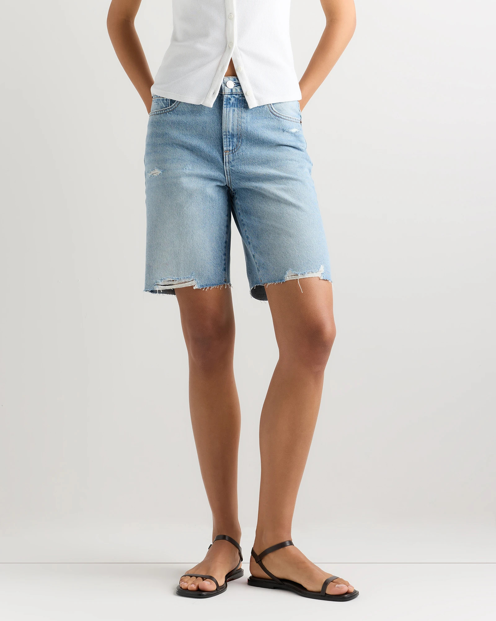 Maya Rigid Bermuda Shorts | Quince