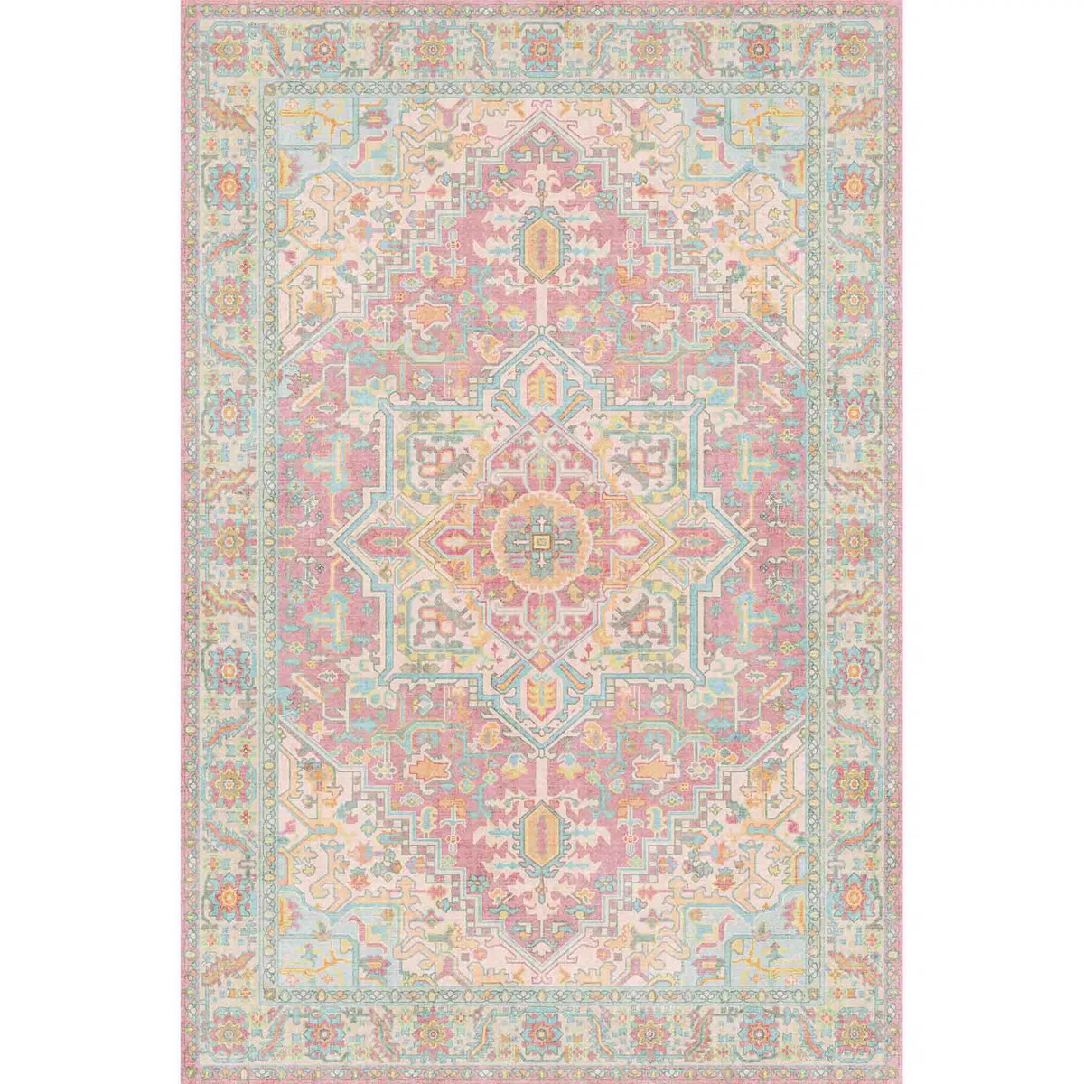 Vintage Area Rug Washable Non Slip Bohemian Moroccan Living Room Carpet | Wayfair North America