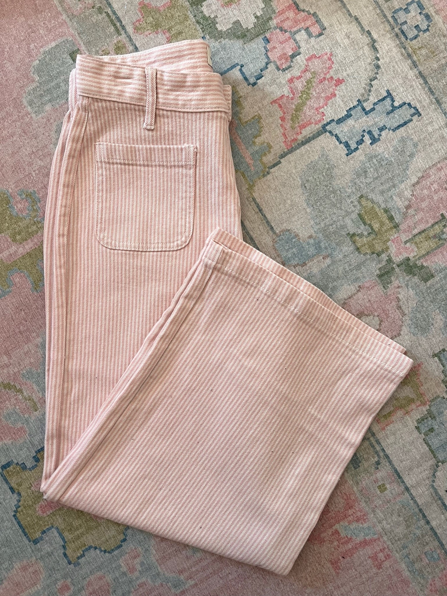 The cutest new cropped jeans at Walmart! Runs true to size. The rug is on sale too!! 
