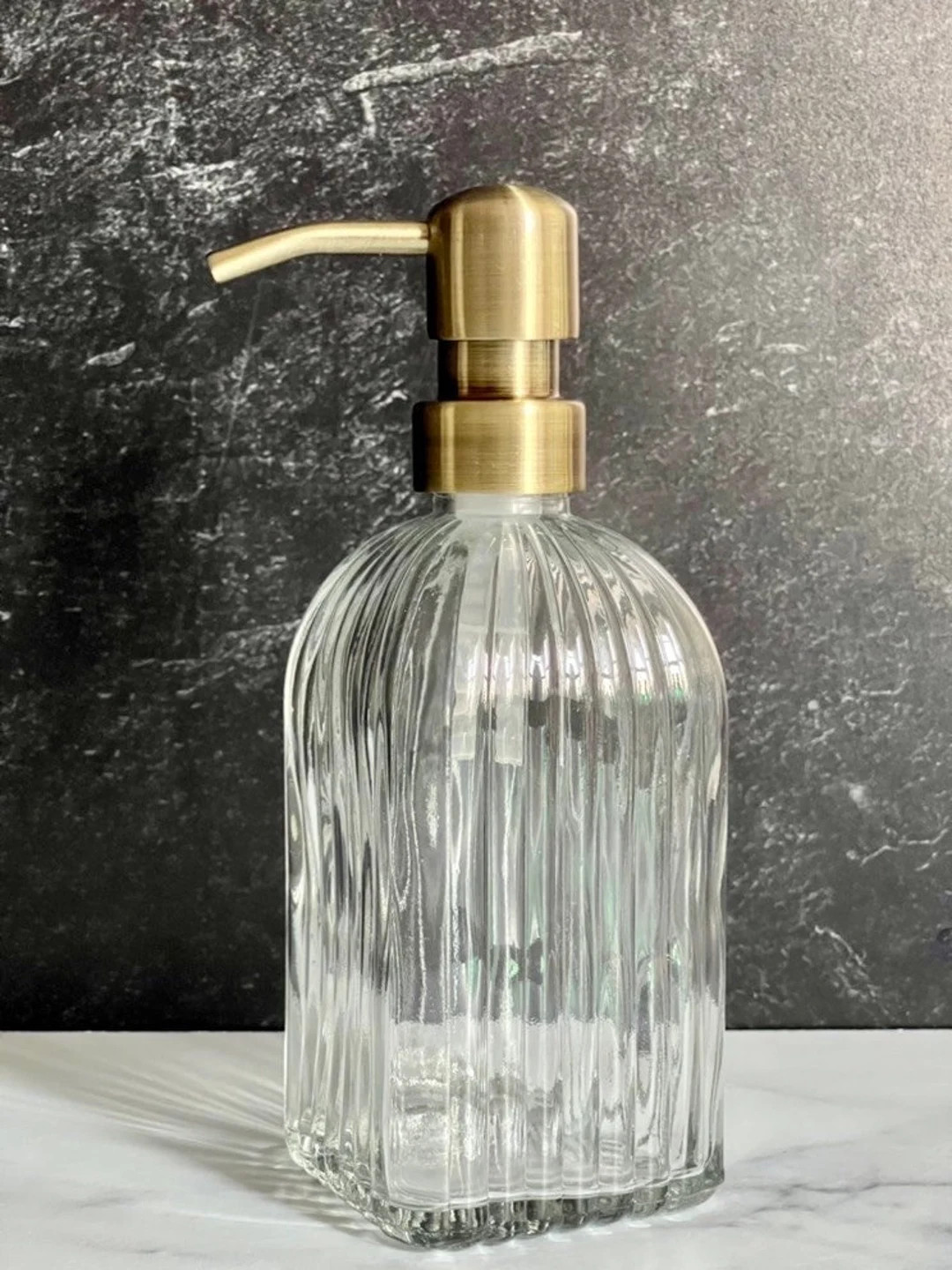 Vintage Glass 16 Oz Soap Dispenser  Apothecary  Refillable  - Etsy | Etsy (US)