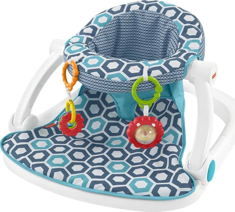 Fisher-Price Baby Portable Chair, Sit-Me-Up Floor Seat with 2 Removable Toys & Washable Seat Pad,... | Amazon (US)
