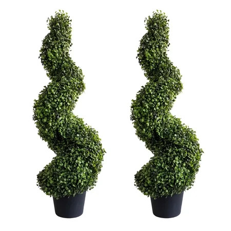 3ft Artificial Spiral Topiary Faux Topiary Tree Artificial Boxwood Plants Topiary Trees Artificial O | Walmart (US)