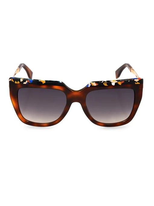 Square-framed marble-print sunglasses | Matches (UK)