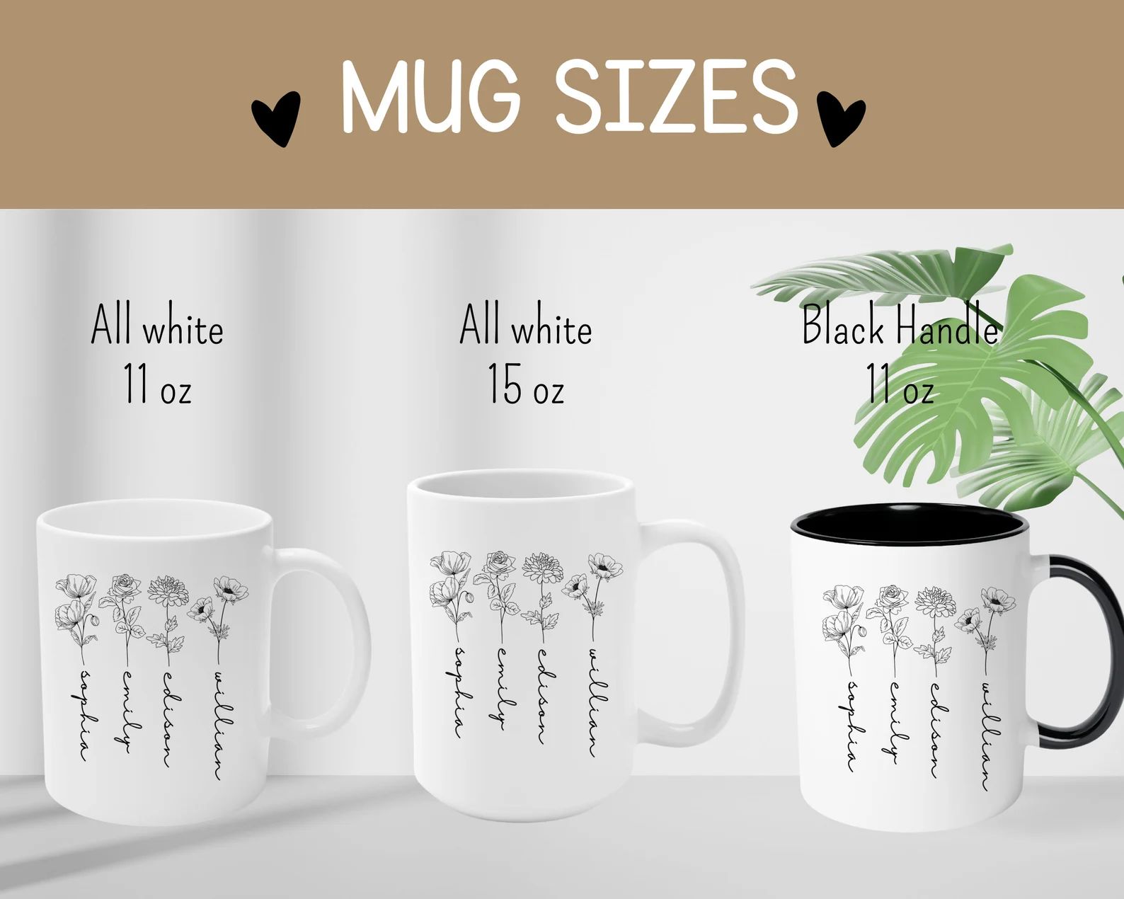 Custom Birth Month Birth Flower Mug Plant Mom - Etsy | Etsy (US)