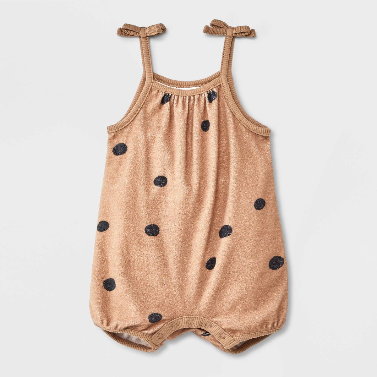 Grayson Mini Baby Girls' Polka Dots Romper - Brown | Target