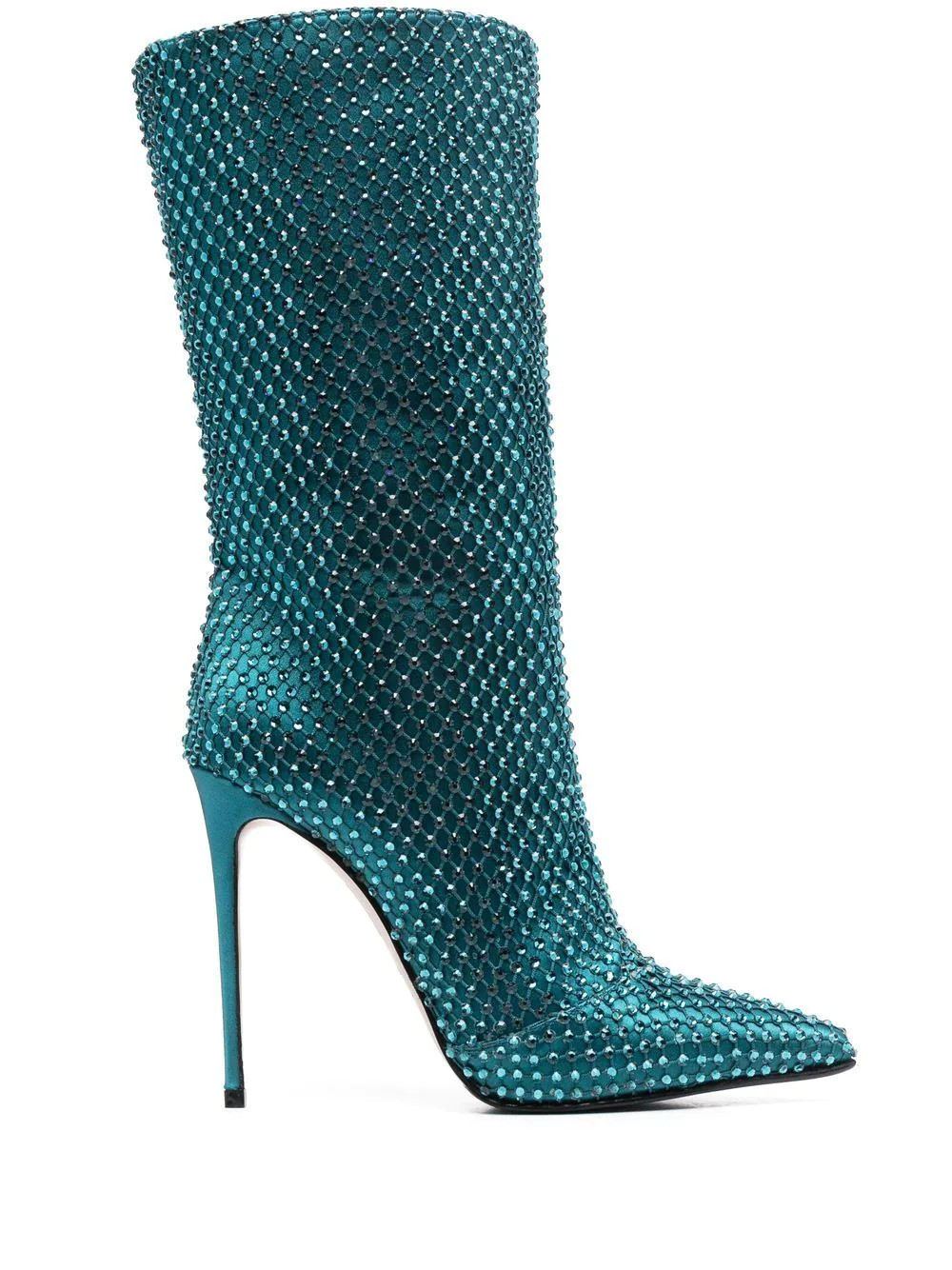 Le Silla Gilda 120mm crystal-embellished boots - Blue | Farfetch Global