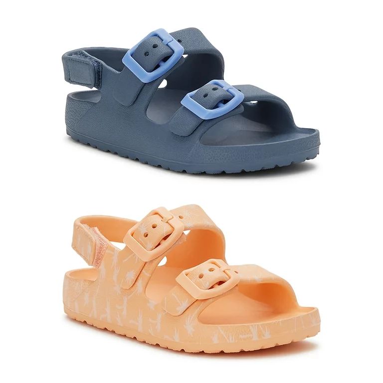 Wonder Nation Toddler Boy Two Buckle EVA Sandal Bundle 2 Pack, Sizes 5/6-11/12 | Walmart (US)