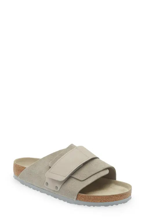 Birkenstock Kyoto Slide Sandal in Stone Coin Suede at Nordstrom, Size 12-12.5Us | Nordstrom