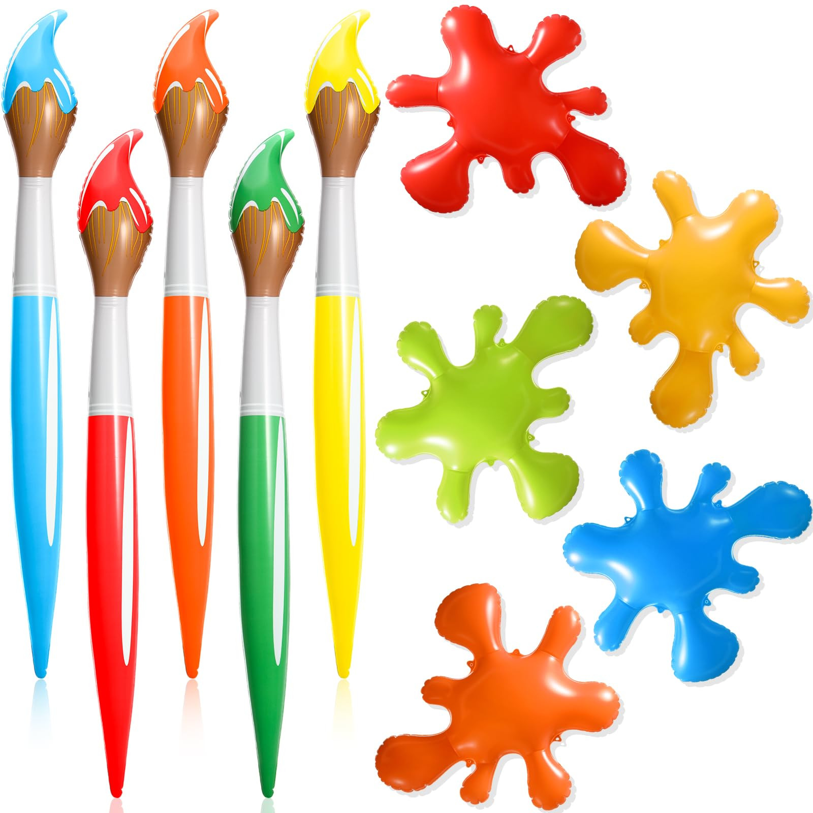 10 Pcs Colorful Art Party Decorations Set 43.3 Inch Giant Inflatable Crayons Blow up Paint Brushe... | Amazon (US)