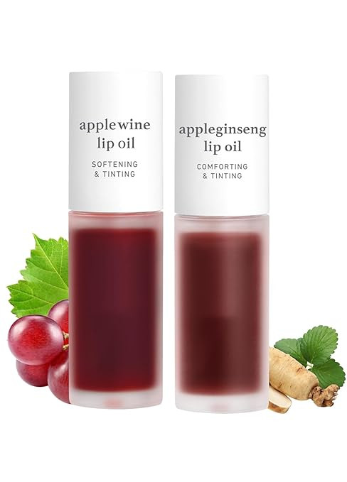 NOONI Korean Vegan Lip Oil - Applewine, 0.12 Fl. Oz. + Korean Lip Oil - Appleginseng, 0.12 Fl. Oz... | Amazon (US)