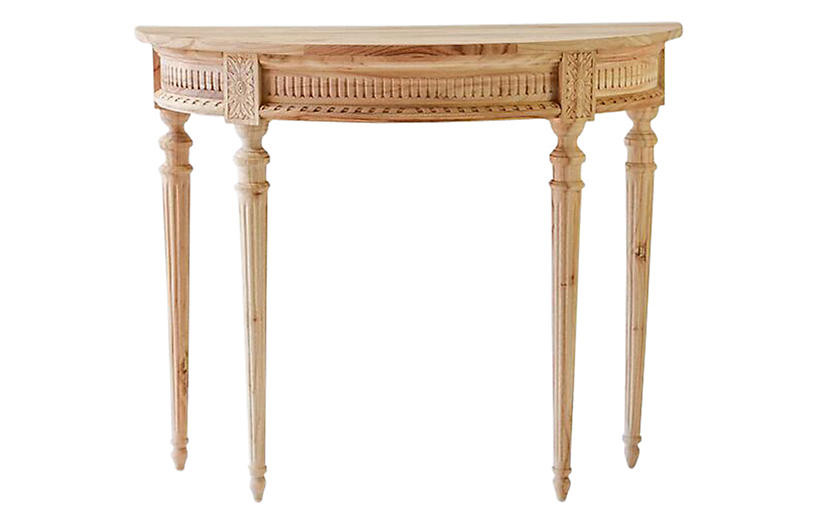 Camille Demilune Console, Natural | One Kings Lane