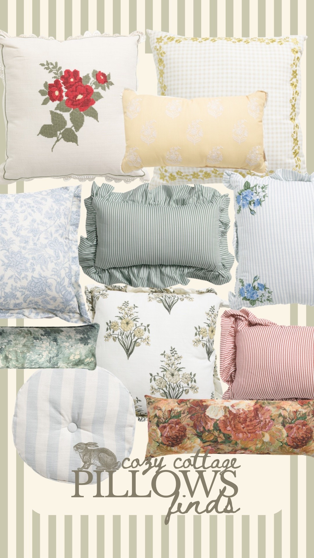 Cozy cottage farmhouse pillows that add that heirloom vintage layered feel! 

#LTKHome #LTKSeasonal