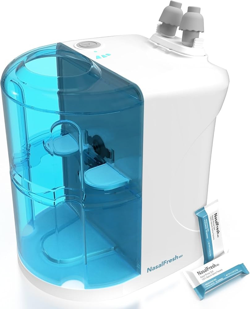 NASALFRESH MD - Dual Powered Nasal Irrigation System Nasal Rinse and Wash - Sinus Decongestant Re... | Amazon (US)