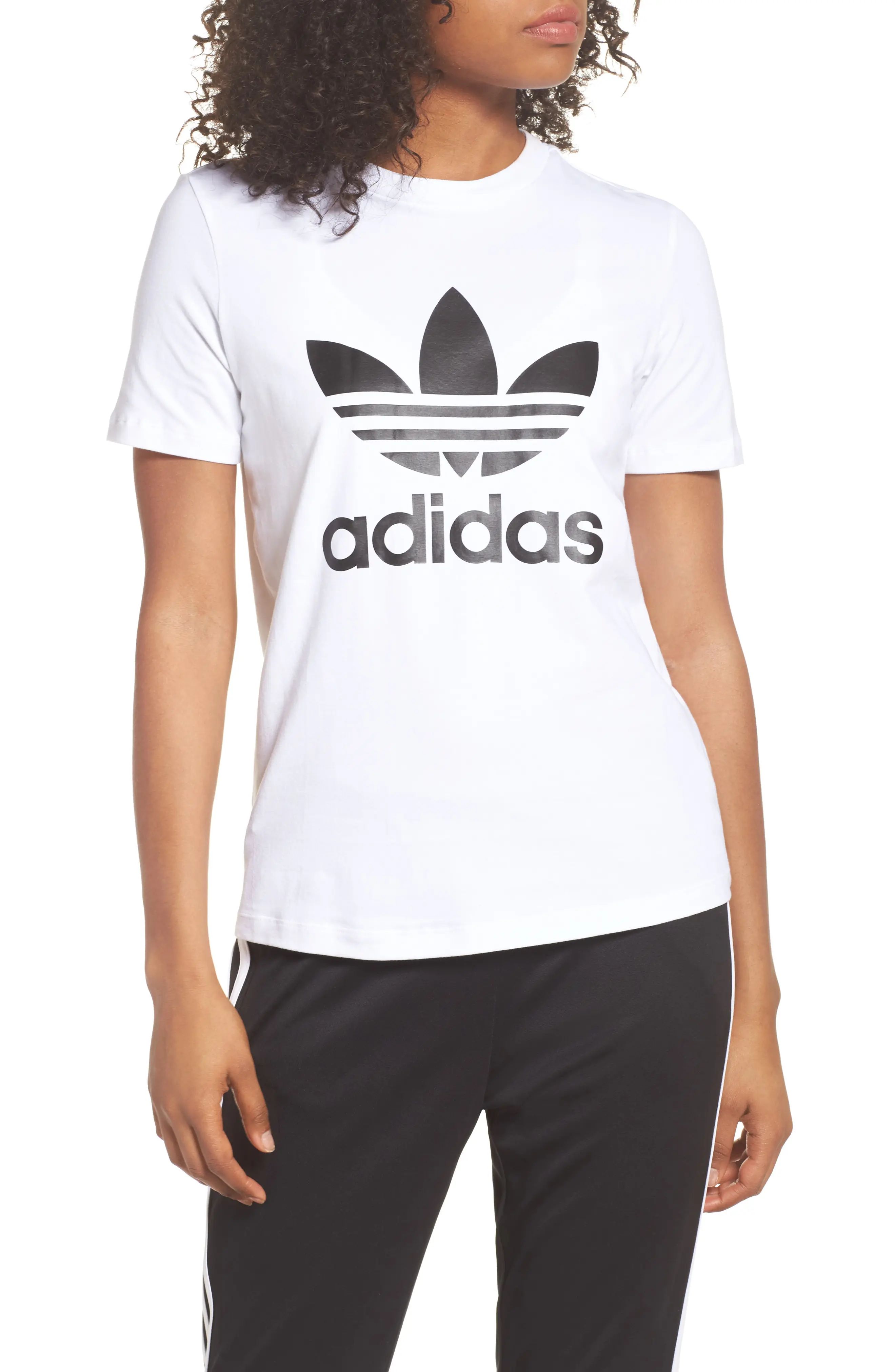 Women's Adidas Trefoil Tee, Size Medium - White | Nordstrom
