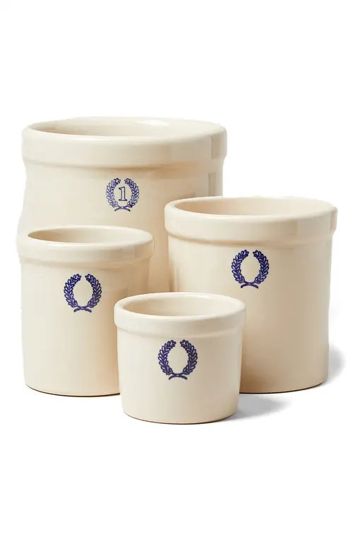 Farmhouse Pottery 2-Quart Laurel Glazed Stoneware Crock in Beige at Nordstrom | Nordstrom