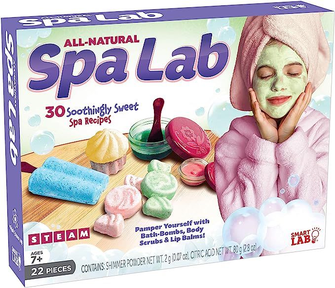 SmartLab Toys All Natural Spa Lab - 22Piece - 30 Soothing Spa Recipes - Includes 4 Bath Bomb Mold... | Amazon (US)