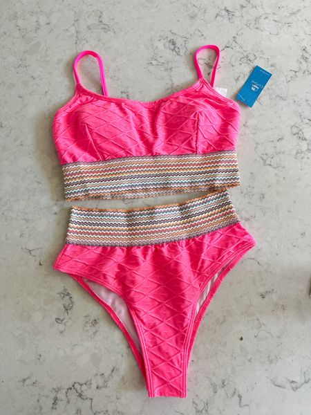 Best swimsuit ever, prettiest hot pink cupshe swimsuit perfect for tropical vacations 🌴 high waisted with decent coverage 

#LTKfindsunder50 #LTKtravel #LTKSeasonal