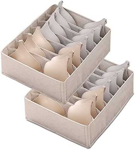 RTT Bra Organizer - Foldable Underwear, Socks and Bra Drawer Organizer With 7 Long Compartments - Ea | Amazon (US)