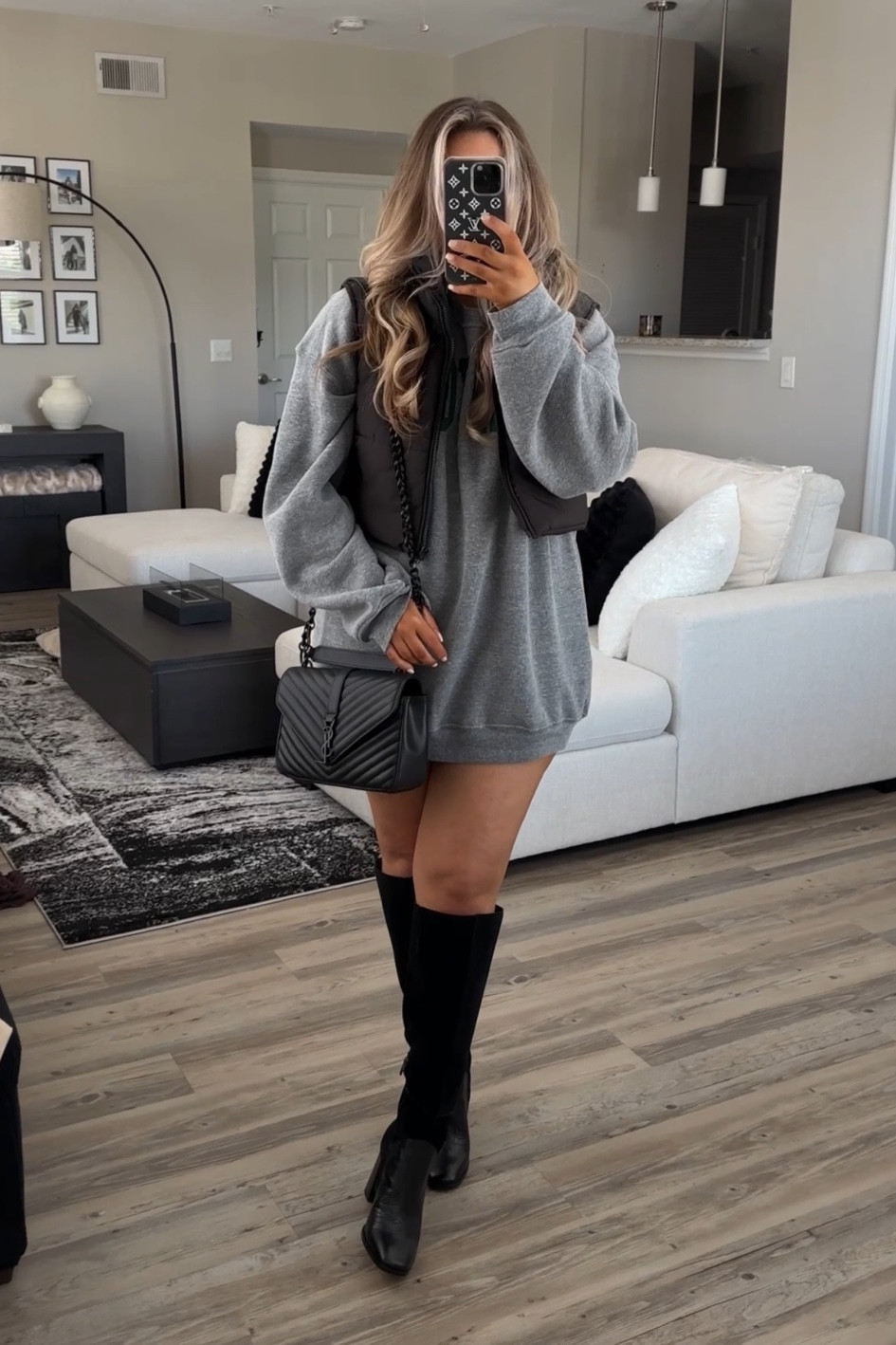 Fall outfit idea. Styling a sweater dress.
Crew sweater: XL
Vest: M

#falloutfit
#casualoutfit 

Follow my shop @bynicolemaddie on the @shop.LTK app to shop this post and get my exclusive app-only content!

#liketkit #LTKstyletip #LTKmidsize


#LTKmidsize #LTKstyletip