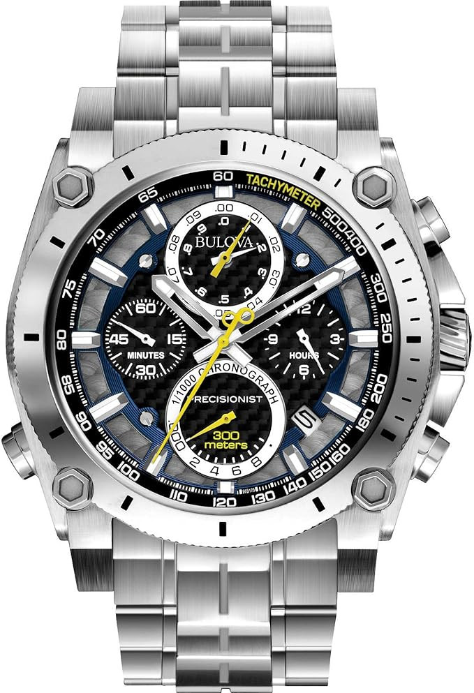Bulova Men's Icon High Precision Quartz Chronograph Watch, Curved Mineral Crystal | Amazon (US)
