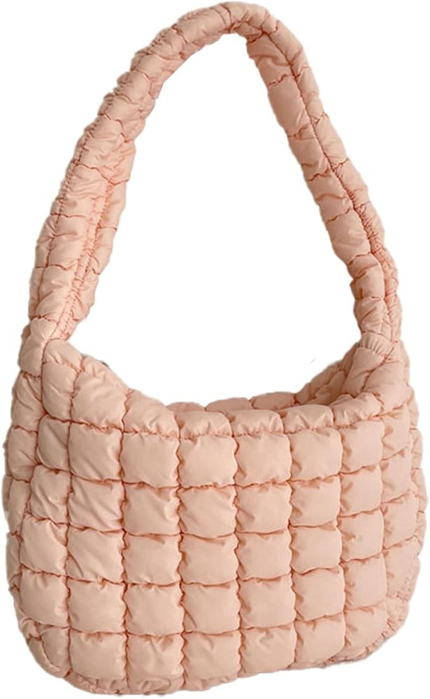 Quilted Puffer Tote Bags for Women Lightweight Quilted Padding Shoulder Bag Satchel Handbag Zip P... | Amazon (US)