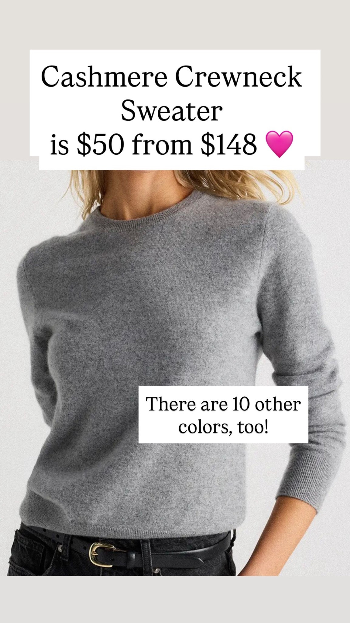 Cashmere Crewneck Sweaters are $50!!!!

#LTKootd #LTKSaleAlert