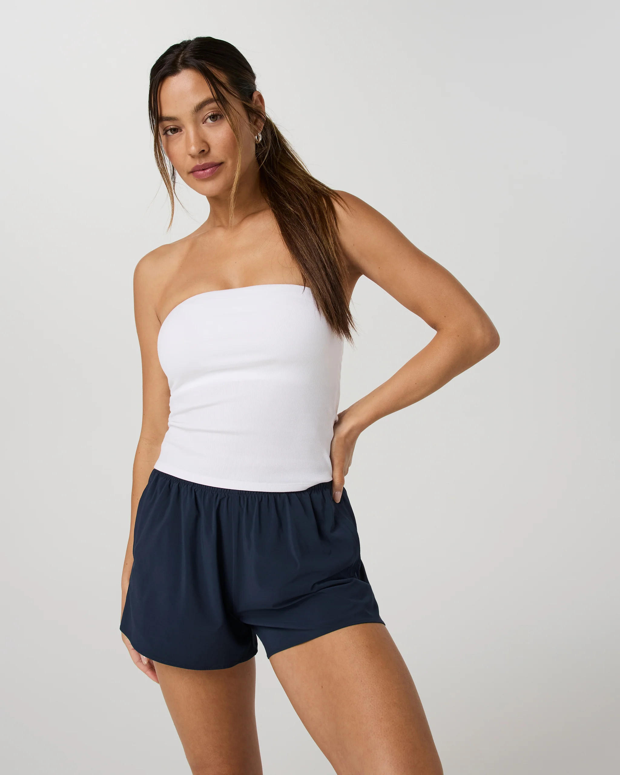 Pose Tube Top – Women's White Rib Knit Tube Top – Vuori | Vuori Clothing (US & Canada)