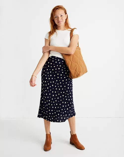 Midi Slip Skirt in Daisy Dots | Madewell