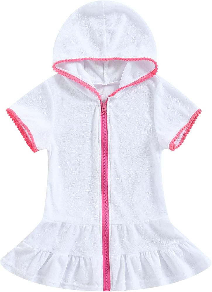 Toddler Little Girl Swim Cover Up Beach Towel Robe Bathing Suit Cover Ups Swimsuit Summer Baby Be... | Amazon (US)