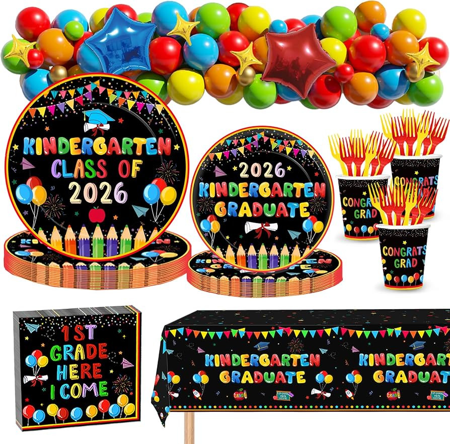 Kindergarten Graduation Decorations,224PCS Kindergarten Graduation Decorations(Serves 25)with Bal... | Amazon (CA)