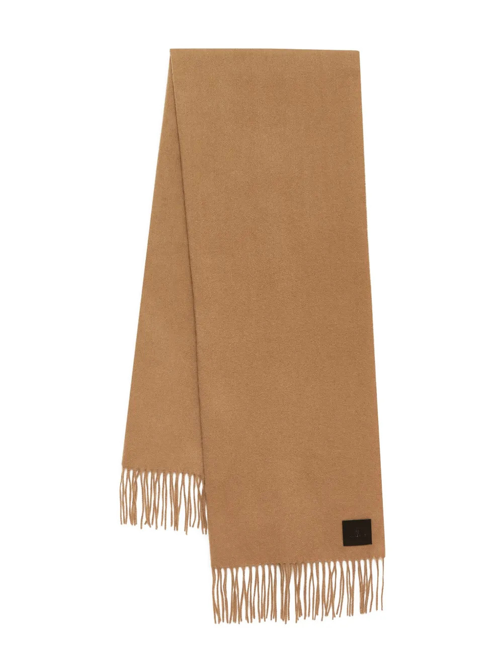 ANINE BING Augustina Fringed Wool Scarf | Brown | FARFETCH | Farfetch Global