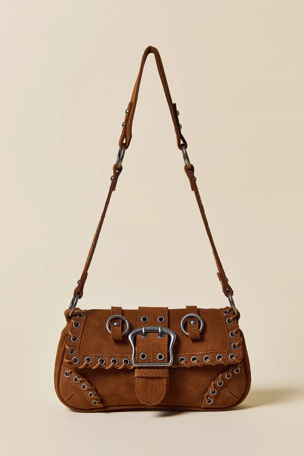 Silence + Noise Jade Suede Rivet Bag | Urban Outfitters (US and RoW)