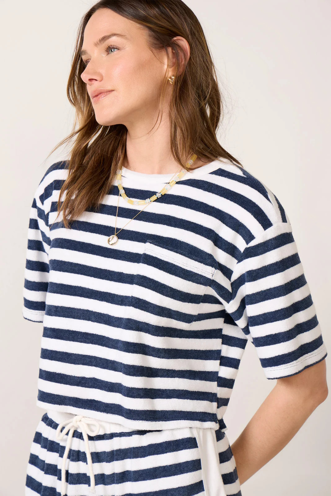 CAYDN Women's River Pocket Top, Size Large, Blue | Evereve