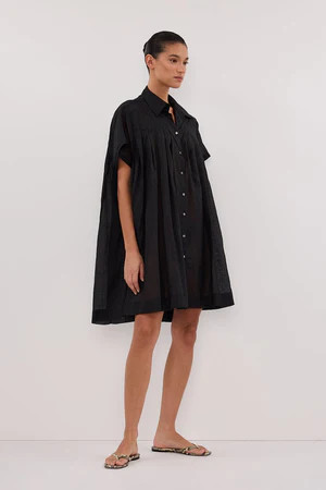 CARMEL BLACK RAMIE MINI DRESS | DISSH