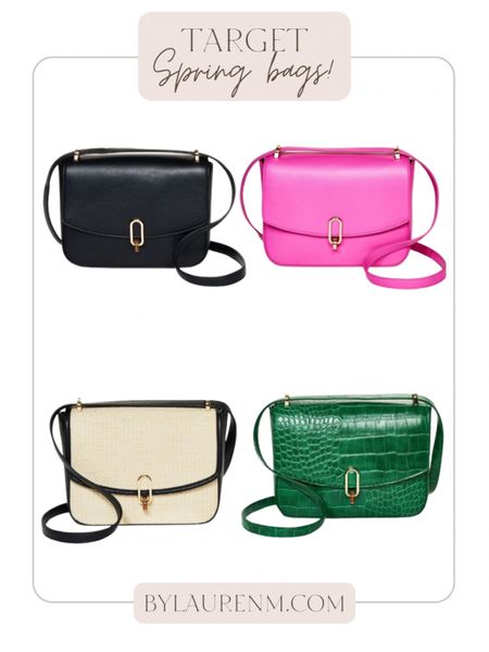 Designer look bag for $30! Leather crossbody handbag. Pink purse, black crossbody, rattan handbag, woven bag for spring. Spring accessories 