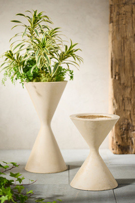 Hourglass Cast Stone Planter | Terrain