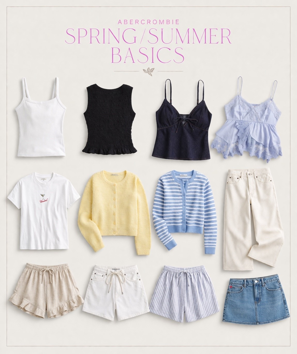 My recent Abercrombie order ! The perfect basic wardrobe for spring and summer !! 

#LTKgrwm #LTKmomlife #LTKdayinmylife