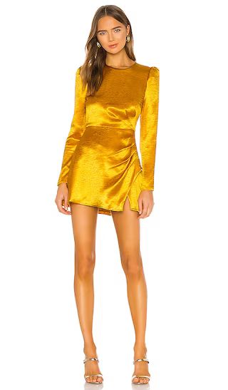 x REVOLVE Krisha Mini Dress in Yellow Gold | Revolve Clothing (Global)