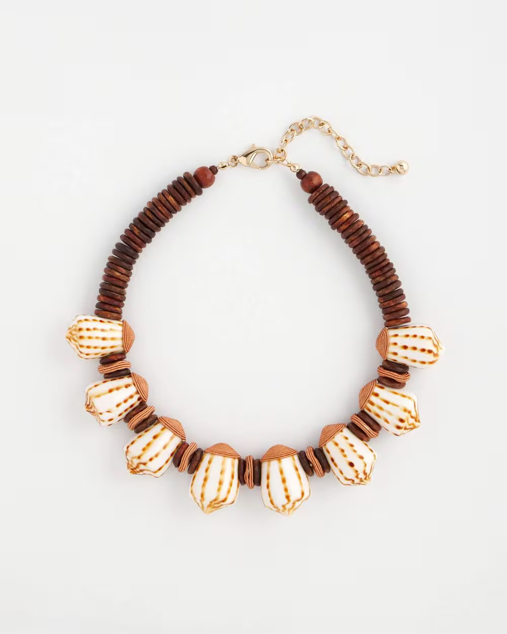 Shell & Wood Bib Necklace | Chico's