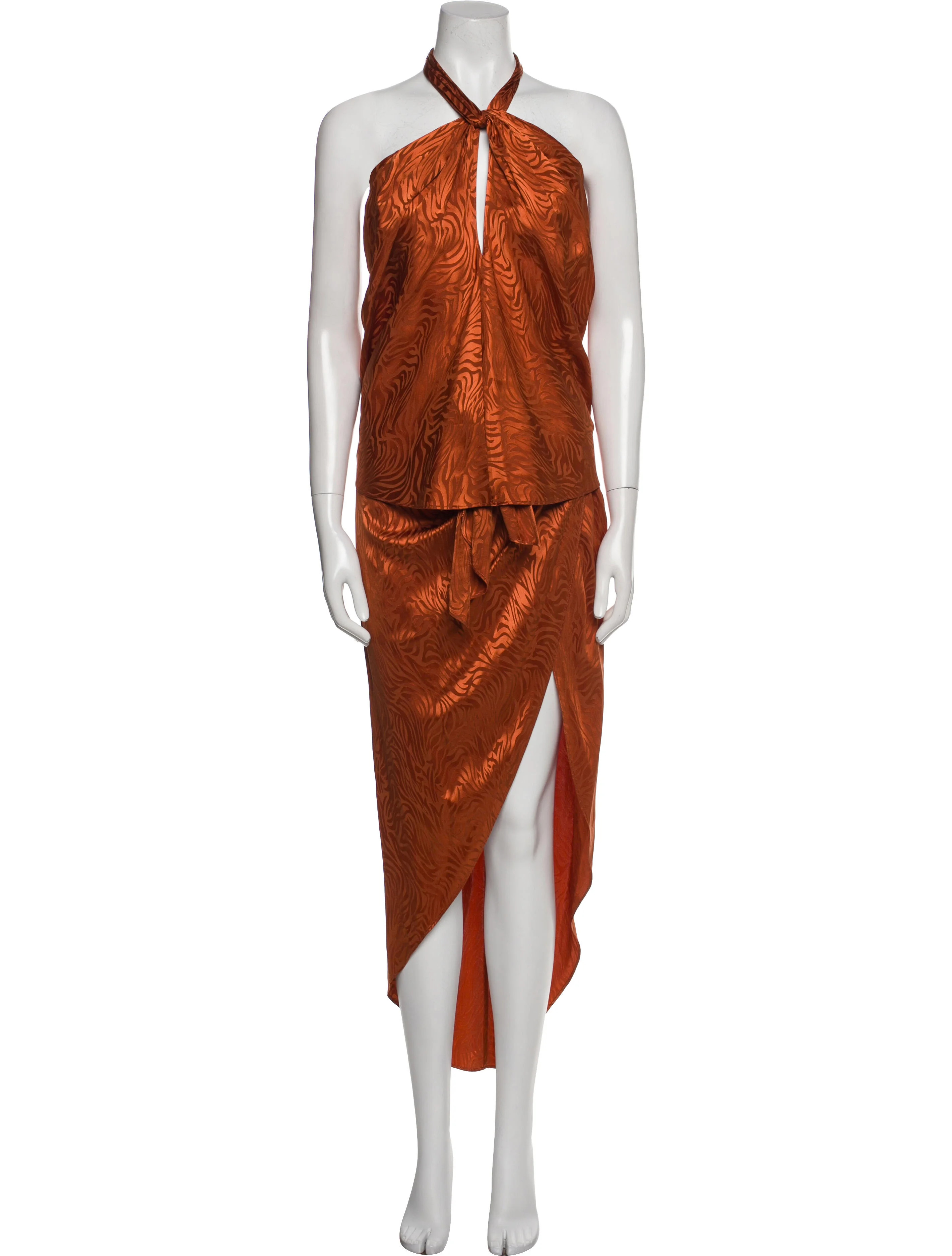 Silk Animal Print Skirt Set | The RealReal